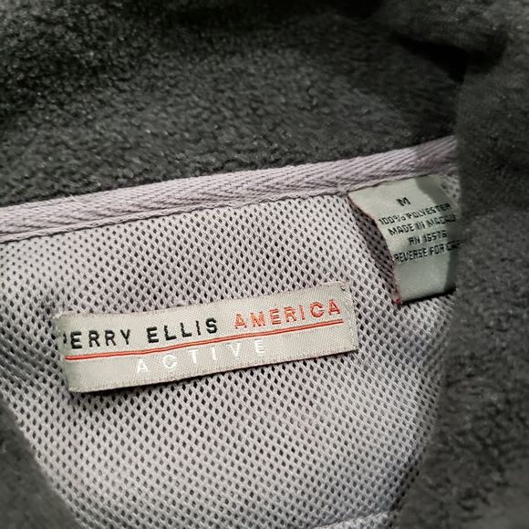 Perry Ellis America active sweater quarter zip pullover size medium men's - Picture 3 of 5